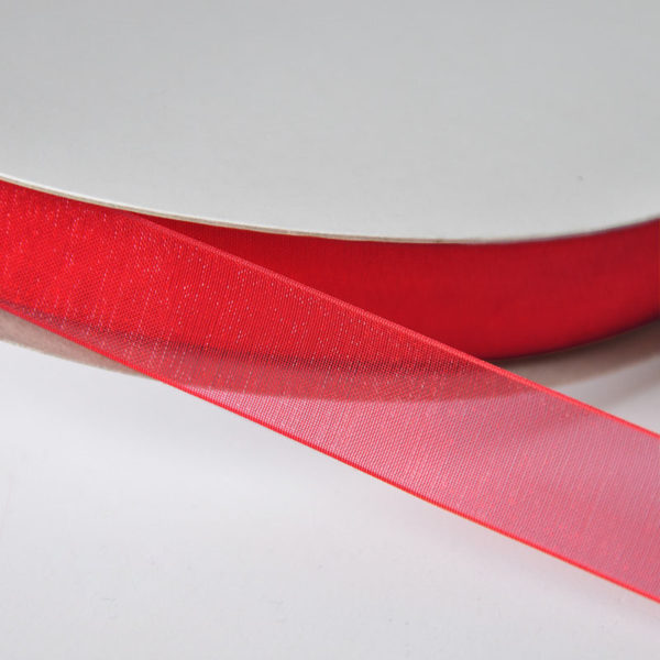 Red organza ribbon