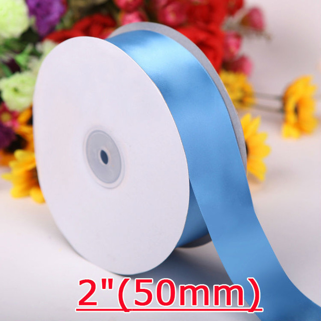 Satin Ribbon White Single Face 1/2 inch 100 Yards