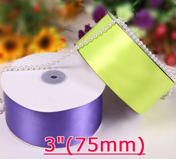 75mm single face satin ribbon