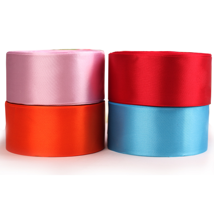 2 inch wide satin ribbon single face black, white, red 196colors for  choosing - RibbonBuy