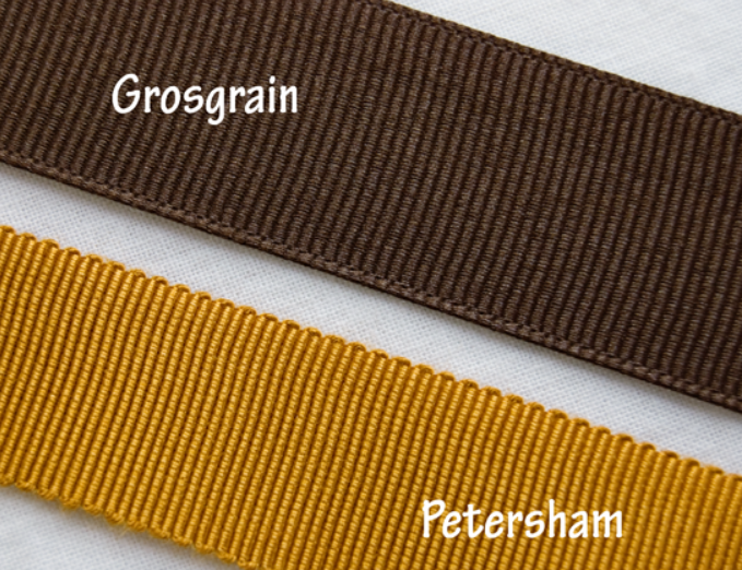 petersham ribbon vs grosgrain