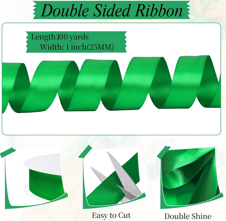 Green Satin Ribbon Collection